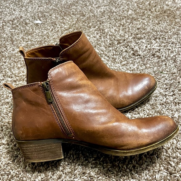 Lucky Brand Shoes - Lucky Brand Leather Brown Ankle Boots